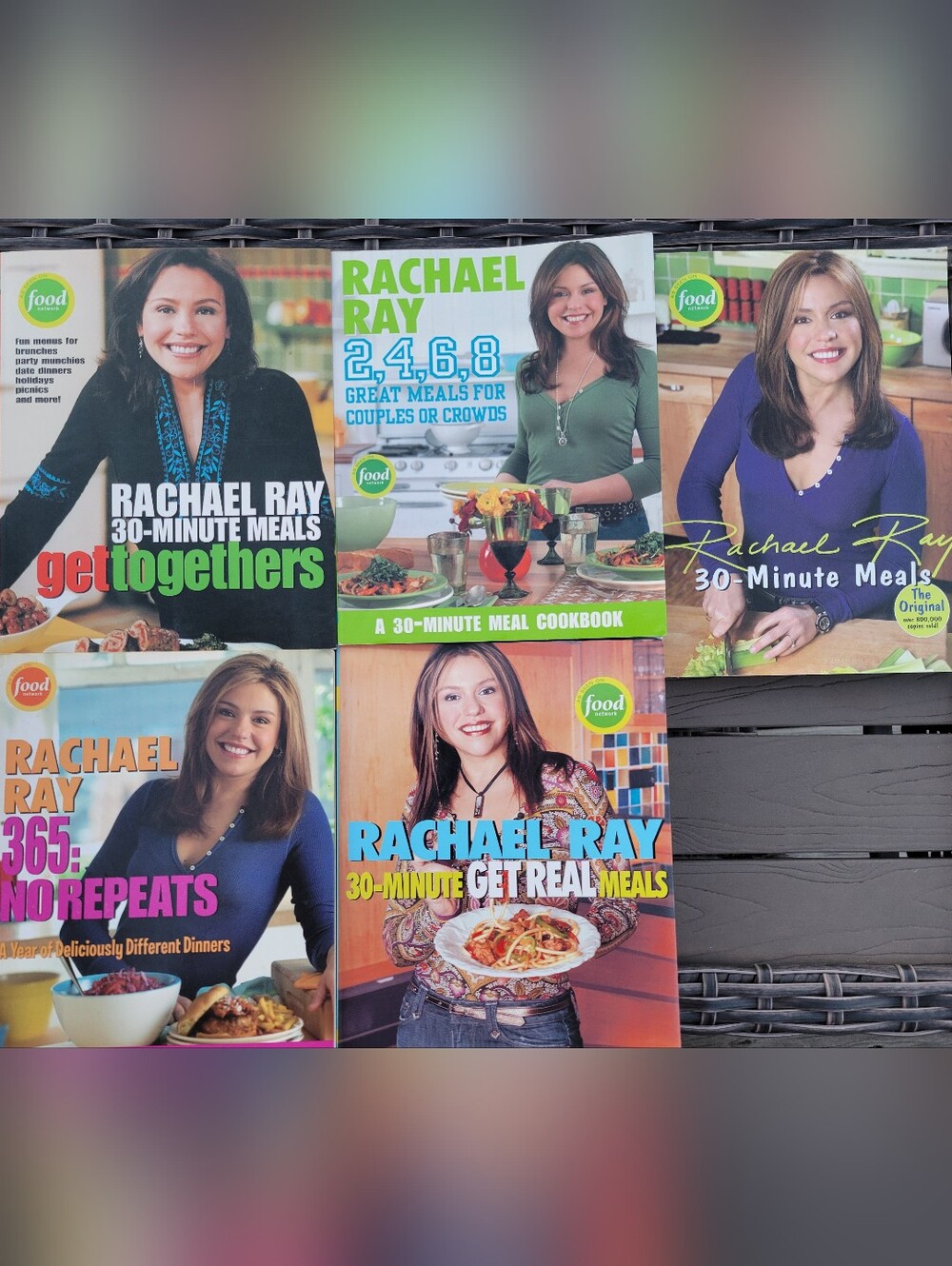Rachael Ray Cookbook Set Of 5 Books Includes 30 Minute Meals 365 Days 2,4,6,8